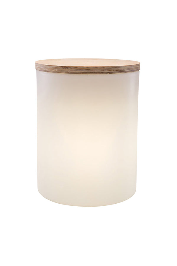 Tavolo luminoso Shining Drum con coperchio